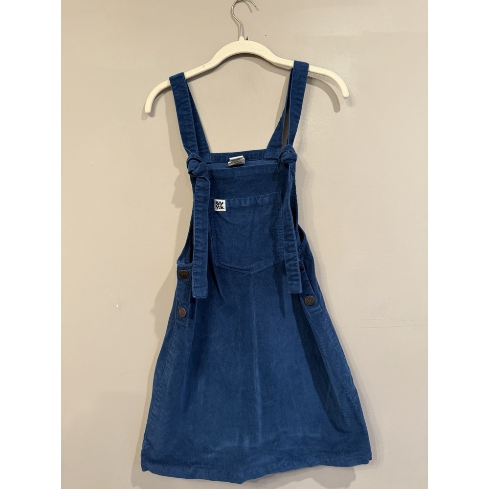 Lucy And Yak Women's Blue Organic‎ Cotton Corduroy Casual Mini Dress Size S